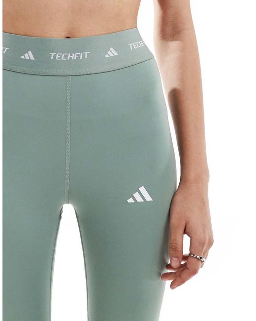 Adidas Originals Blue Adidas Training Tech Fit 7/8 leggings