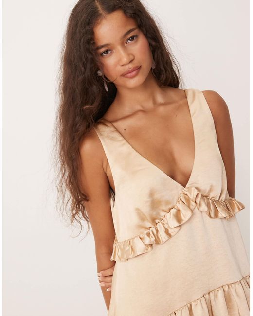 ASOS Natural – mini-hängerkleid