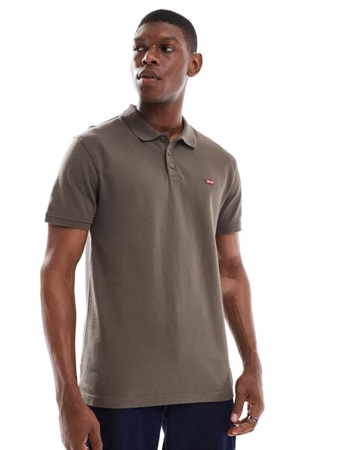 Levi's Brown Batwing Logo Pique Polo for men