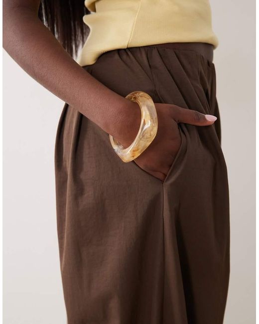 Threadbare Brown Balloon Leg Trousers