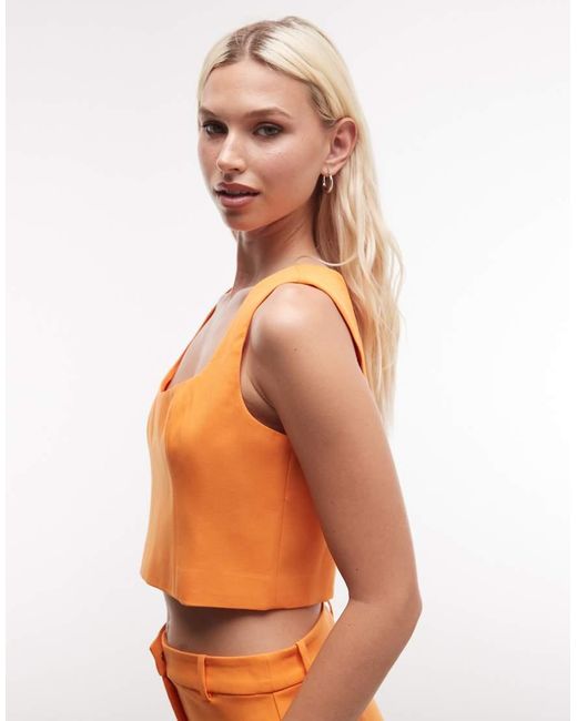 ASOS Elegante Crop Top in het Orange