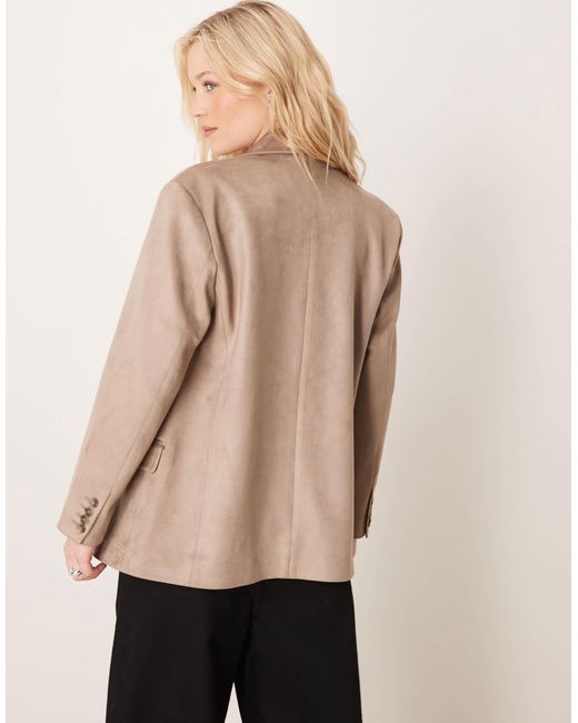 Blazer en daim - taupe Abercrombie & Fitch en coloris Natural