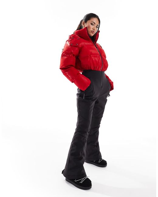 South Beach Red Ski Suit With Padded Style Jacket