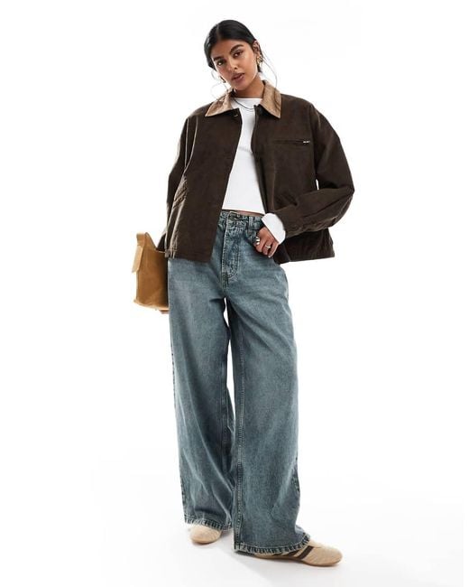 ASOS Brown Cord Collar Jacket