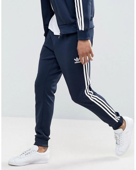 Adidas Originals Blue Superstar Cuff Track Pants Aj6961 for men