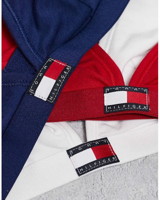 Tommy Hilfiger Red 3 Pack Triangle Bras