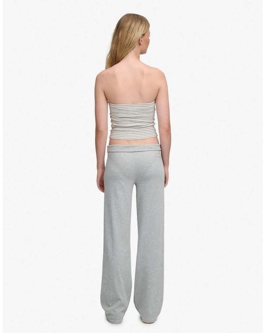 Superdry White Athletic Essentials Fold Over Joggers