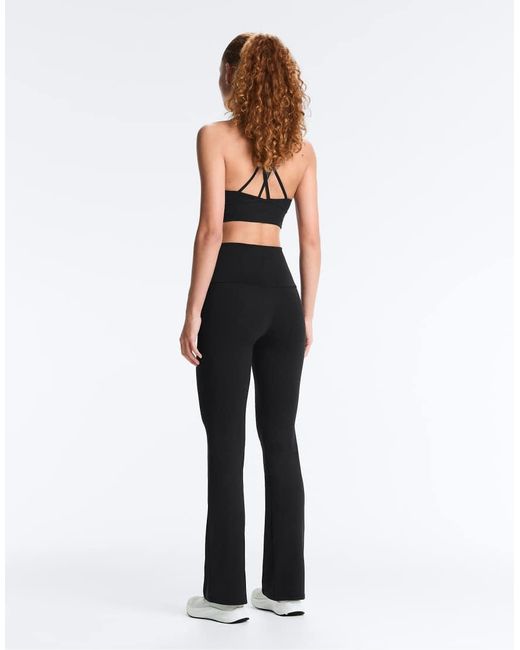 Oysho Black Super High Rise Comfortlux 80Cm Flare Trousers