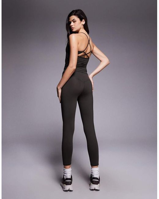 4505 Blue Soft Touch High Waist Cropped Yoga Legging