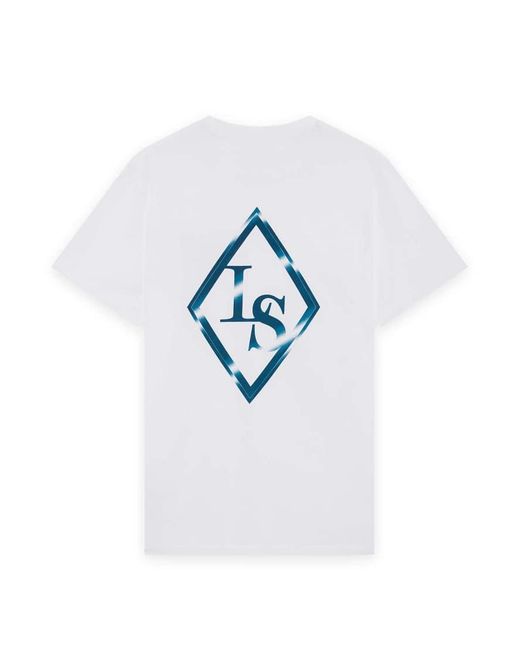 Lyle & Scott White Ss T-Shirts Chrome Eagle Graphic T-Shirt for men