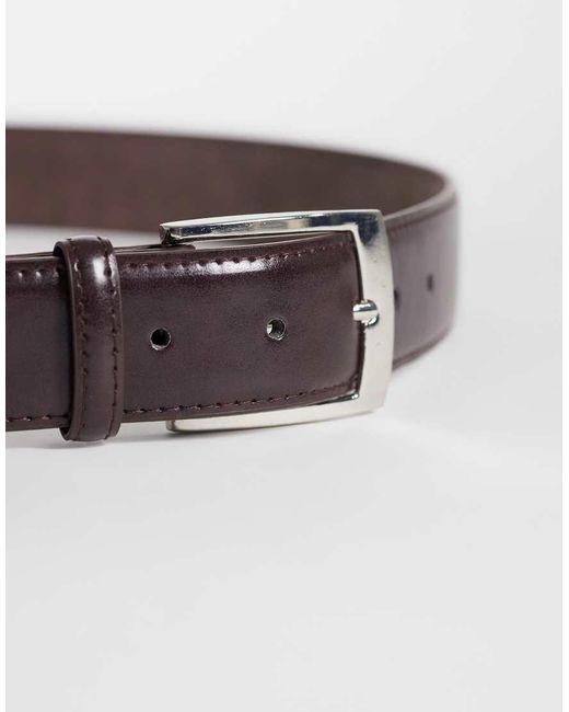 Jack & Jones Brown Faux Leather Belt for men