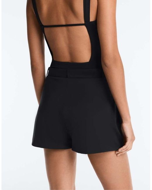 Oysho Black Light Touch Bloomer Shorts