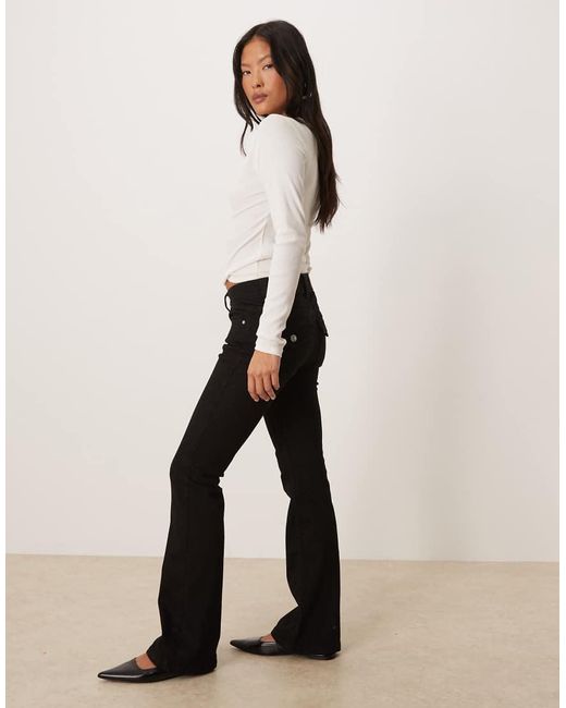 Gina Tricot White Low Waist Bootcut Jeans
