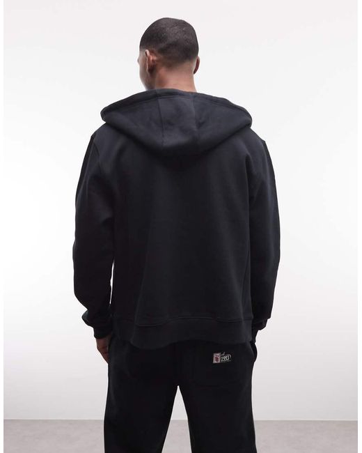 AND1 Black Logo Zip Through Hoodie Co-ord for men