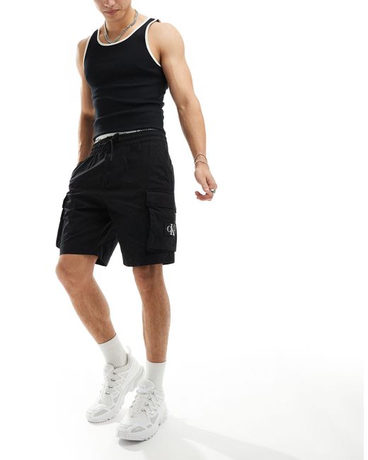 Calvin Klein – cargo-shorts in Black für Herren
