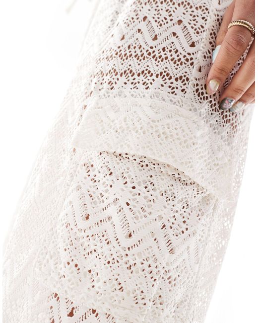 Hollister White Lace Cover Up Cargo Trouser