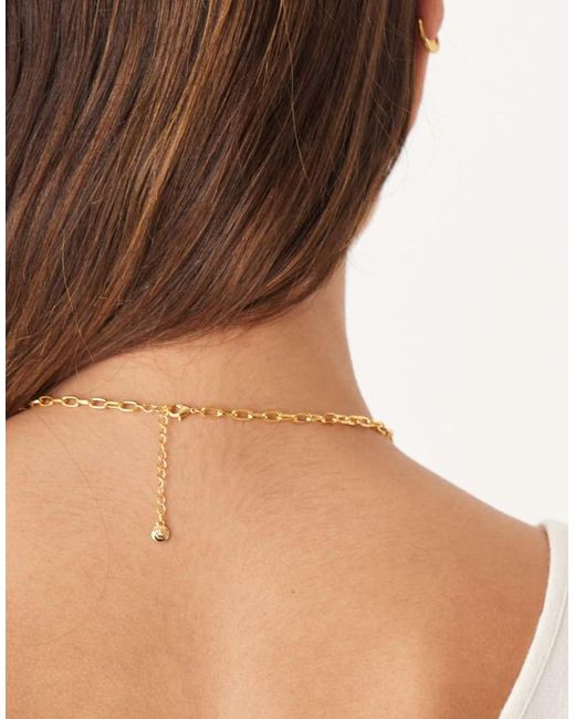 Orelia Ketting Met Gesmolten Statement Bedels in het Natural