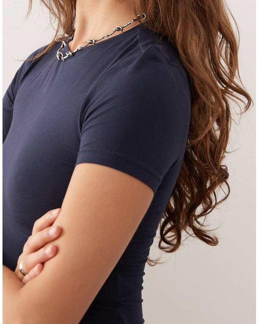 Weekday Blue Slim Fit T-shirt