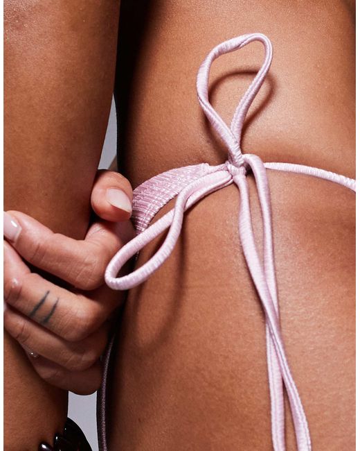 ASOS Brown – penn – plissierte bikinihose