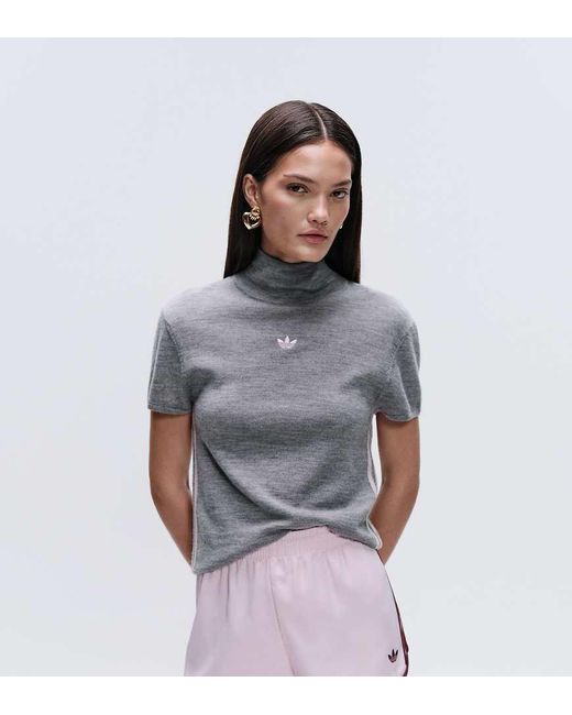 adidas Originals x ASOS Gray Regular Fit 100% Wool Knit Turtle Neck