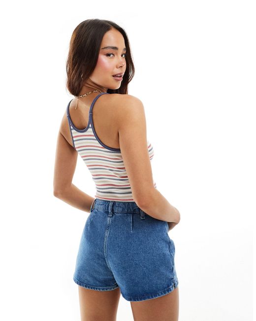 Cotton On Blue Racer Back Graphic Cami