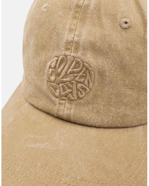 Pull&Bear Natural Faded Cap With Golden Days Embroidery for men
