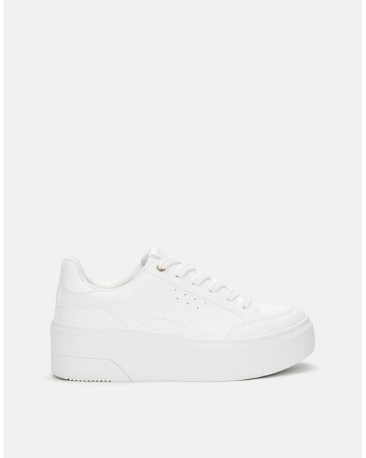 Pull&Bear White – plateau-sneaker