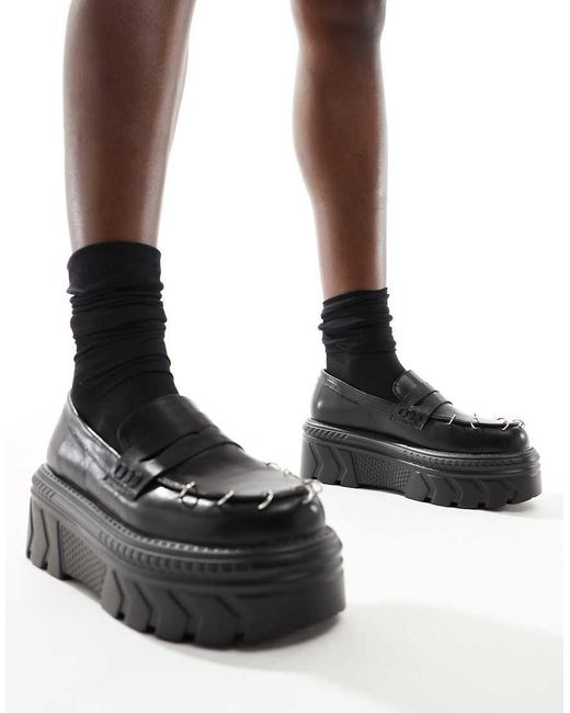 Koi Footwear Black Koi Esgar Chunky Punk Loafers