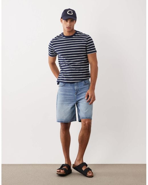 Threadbare Blue Ringer T-shirt for men