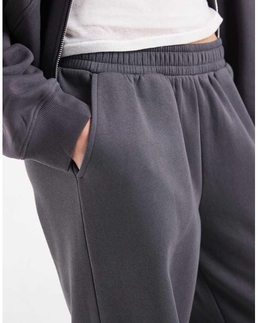ASOS Blue Wide Leg Brushback Joggers