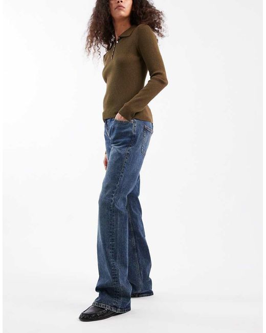 Cotton On Blue Low Rise Bootcut Jeans