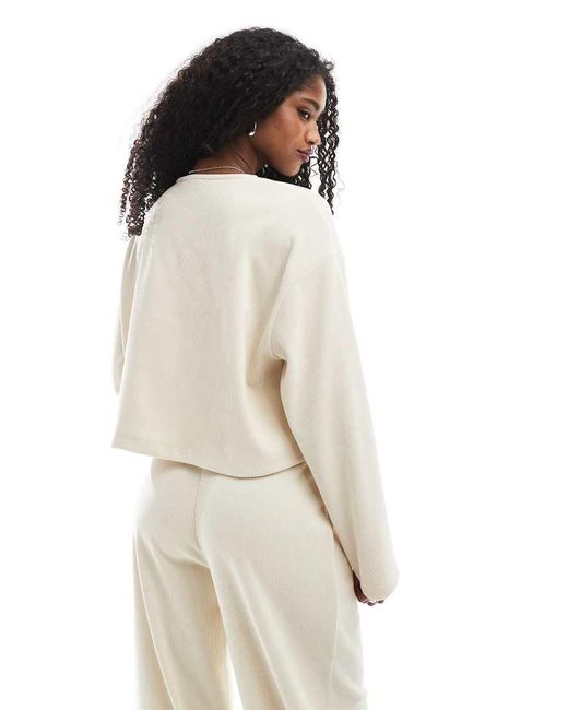 Miss Selfridge White Soft Rib Cardigan