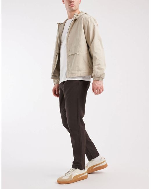 Brave Soul Natural Cotton Twill Pants With Elastic Waist for men