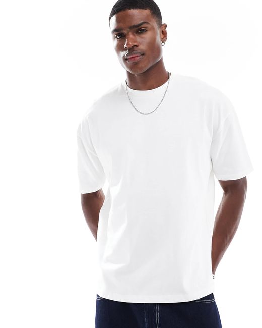 ASOS – locker geschnittenes basic-t-shirt in White für Herren