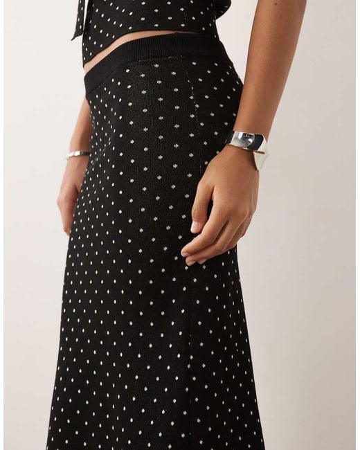 Pretty Lavish Natural Bonnie Knit Fishtail Maxi Skirt