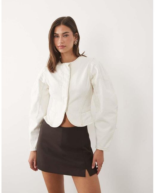 ASOS Natural Cocoon Sleeve Cinch Jacket
