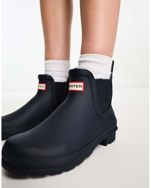 Hunter Blue Original Chelsea Boots