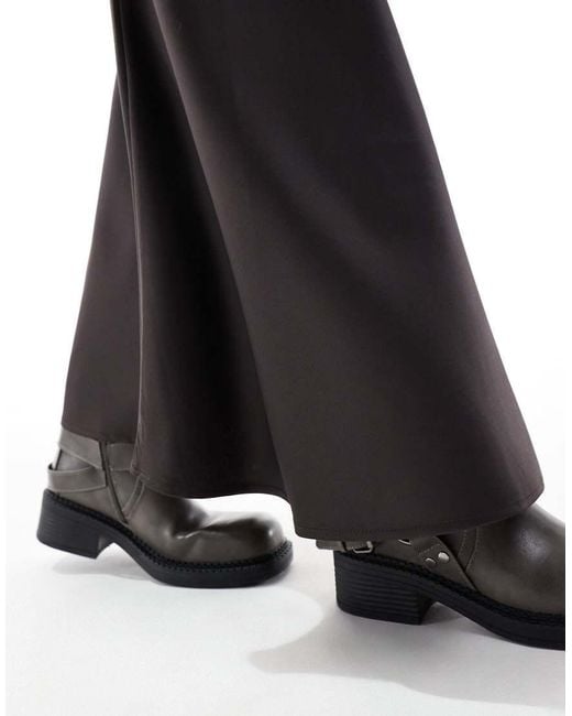 Vero Moda White Satin Bias Midi Skirt