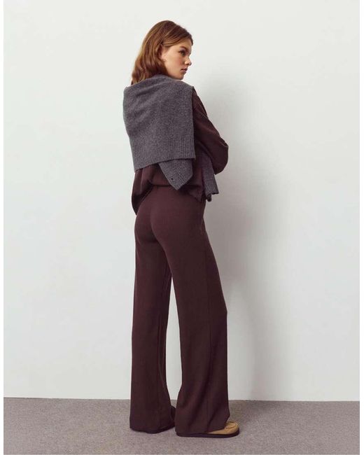 Pull&Bear Red Straight Fit Pants