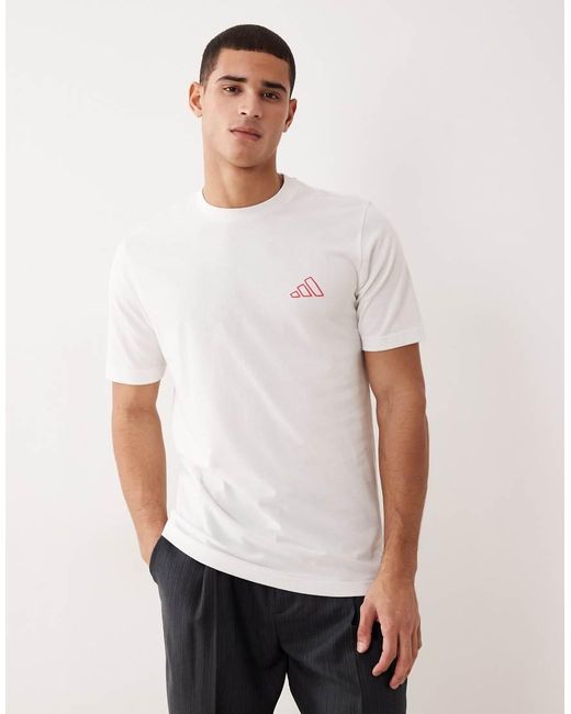 Adidas Originals White Logo T-shirt for men