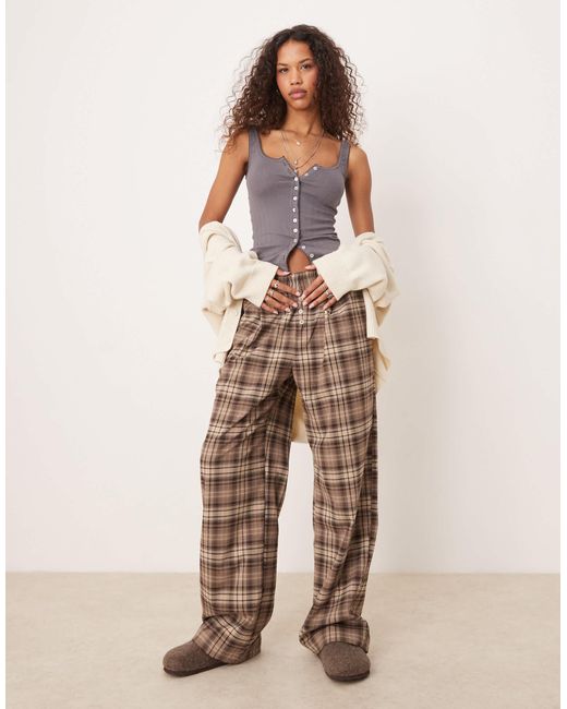 Free People Multicolor End Game Pointelle Button Through Cami