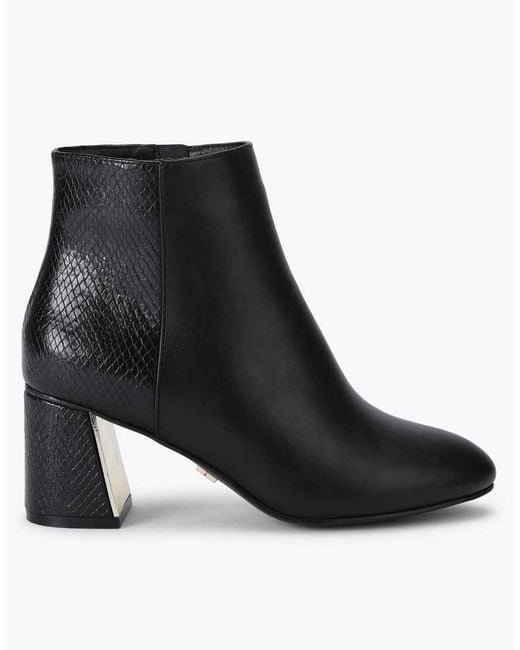 KG by Kurt Geiger Black Hazel Mid Ankle Boots
