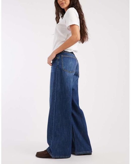 Cotton On Blue Low Rise Wide Leg Jean