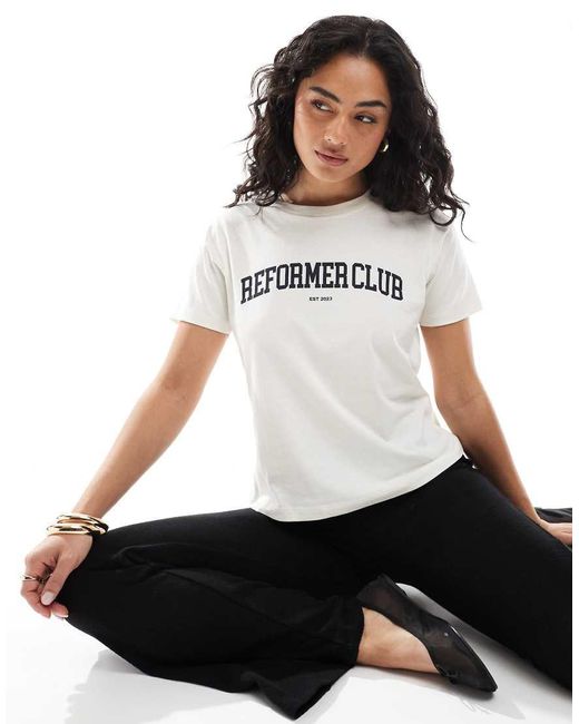 JJXX White Reformer Club T-shirt