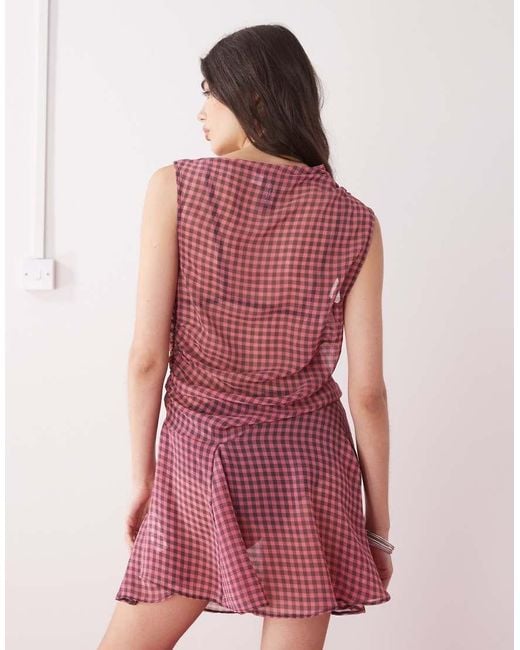 Collusion Pink Sheer Mini Dress