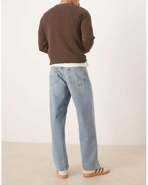 ARKET Natural Mist Low Rise baggy Wide Leg Jeans for men