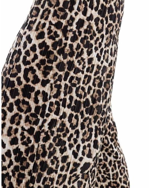 Pantalones Plisados De Pernera Ancha Con Estampado De De (Parte De Un Conjunto) Pieces de color Multicolor