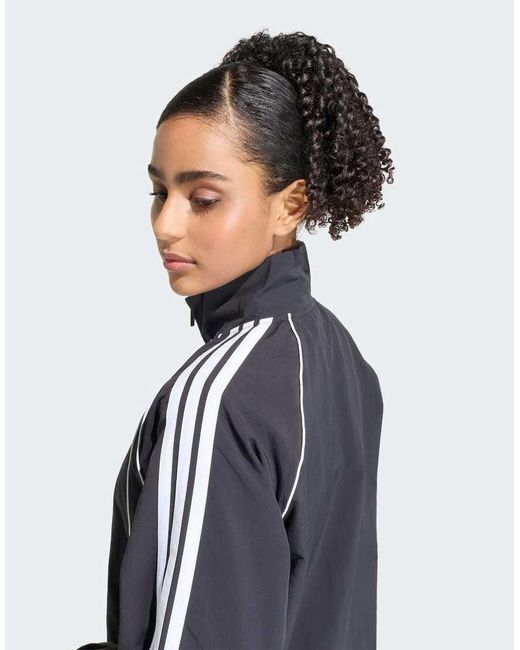 Adidas Originals Blue Iconic Woven Tracktop With 3-stripes