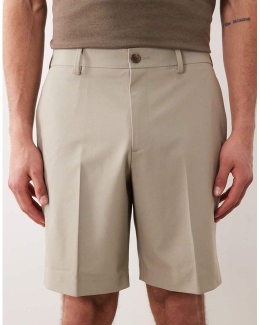 ASOS Natural Tailored Regular Shorts for men