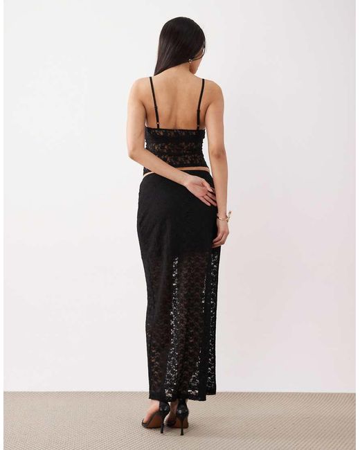 ASOS White Lace Column Maxi Skirt